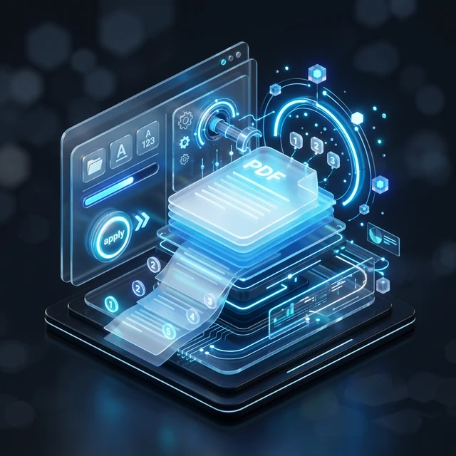 PDF document with page numbers added in the footer, showing a clean pagination workflow